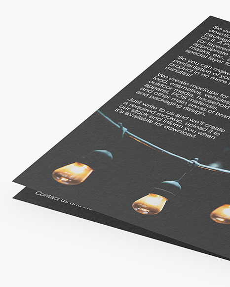 Textured Brochure   Back Side Mockup PSD #2