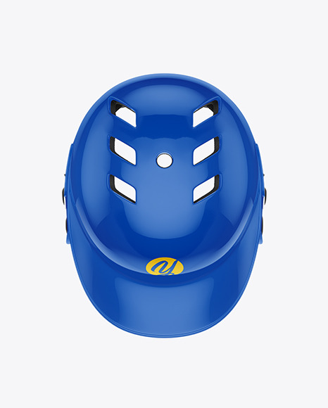 Glossy Baseball Helmet Mockup In Apparel Mockups On Yellow Images Object Mockups