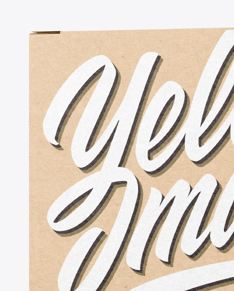 Kraft Paper Box Mockup PSD #2