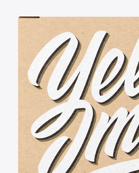 Kraft Paper Box Mockup PSD #2