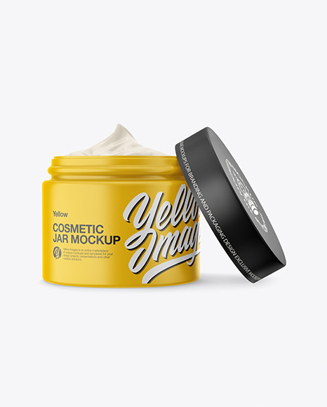 Download Opened Matte Plastic Cosmetic Jar Mockup In Jar Mockups On Yellow Images Object Mockups