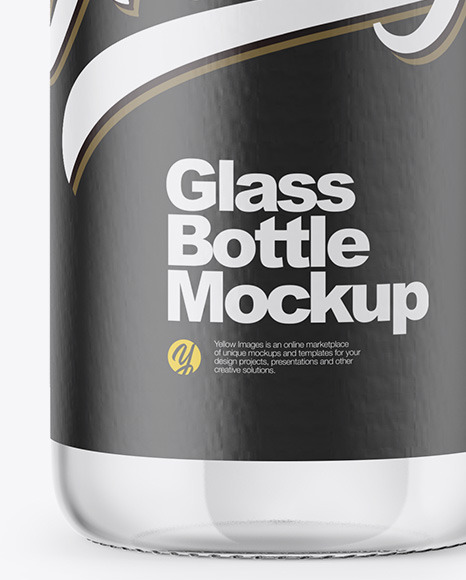 Clear Glass Bottle Mockup PSD #1