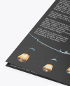 Textured Brochure Mockup - Back Side View