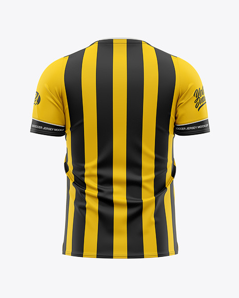 Download Men S Soccer Jersey Mockup Back View Football Jersey Soccer T Shirt In Apparel Mockups On Yellow Images Object Mockups PSD Mockup Templates