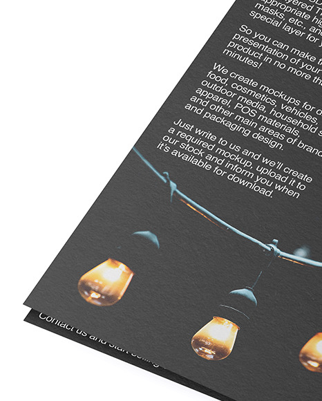Textured Brochure Mockup   Back Side View PSD #2