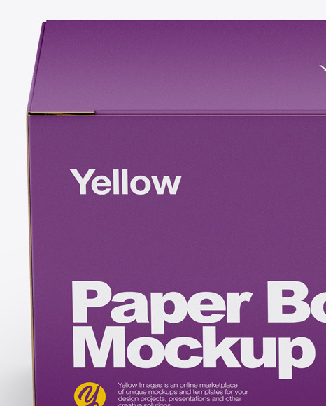 Download Paper Box Mockup In Box Mockups On Yellow Images Object Mockups