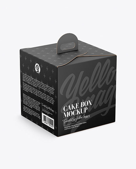 Download Cake Paper Box Mockup In Box Mockups On Yellow Images Object Mockups Yellowimages Mockups