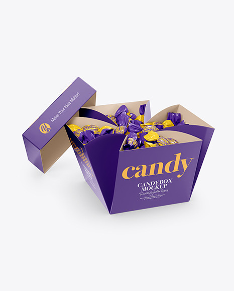 Download Candy Box Mockup In Box Mockups On Yellow Images Object Mockups