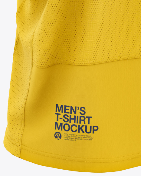 Download Men S T Shirt Mockup In Apparel Mockups On Yellow Images Object Mockups