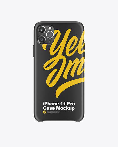 Iphone 11 Pro Matte Case Mockup In Device Mockups On Yellow Images Object Mockups