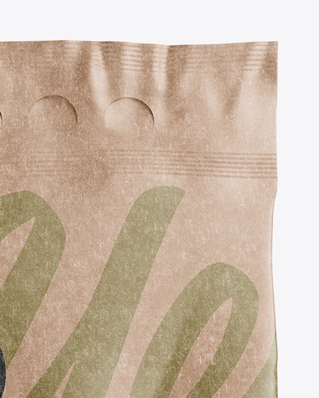 Kraft Food Bag Mockup   Front View PSD #2