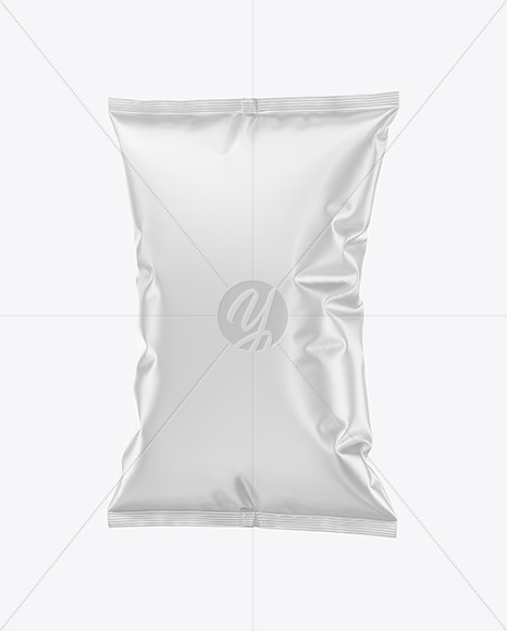 Matte Snack Package Mockup In Bag Sack Mockups On Yellow Images Object Mockups