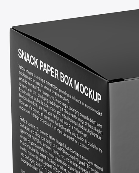 Glossy Paper Box Mockup PSD #3