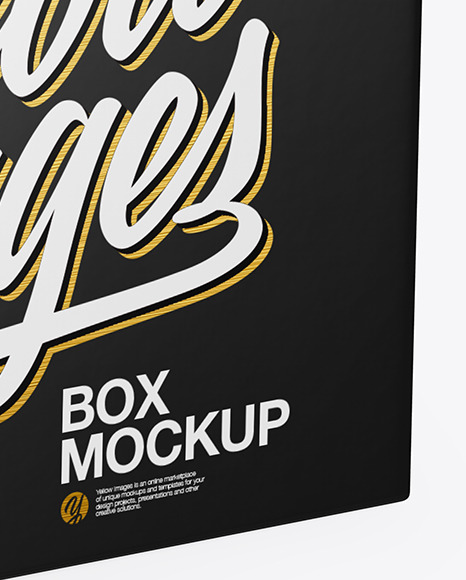 Glossy Paper Box Mockup PSD #4