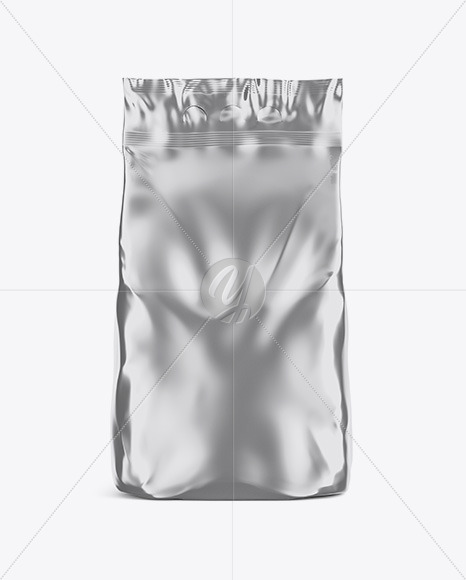 Download Metallic Food Bag Mockup Front View In Bag Sack Mockups On Yellow Images Object Mockups