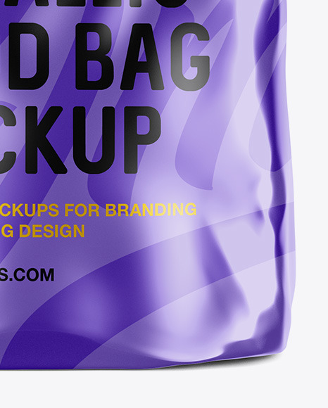 Download Metallic Food Bag Mockup Front View In Bag Sack Mockups On Yellow Images Object Mockups Yellowimages Mockups