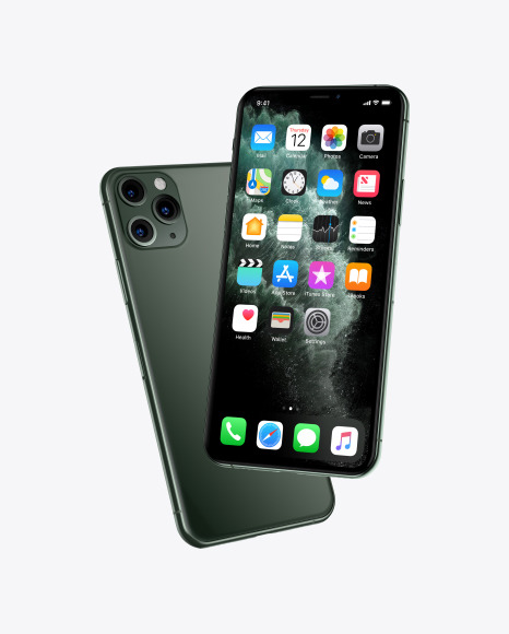 iPhone 11 Pro Max Mockup in Device Mockups on Yellow ...