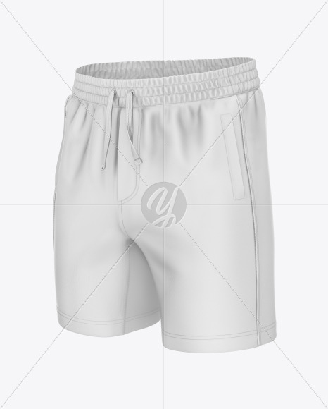 Download Men's Shorts Mockup in Apparel Mockups on Yellow Images ...