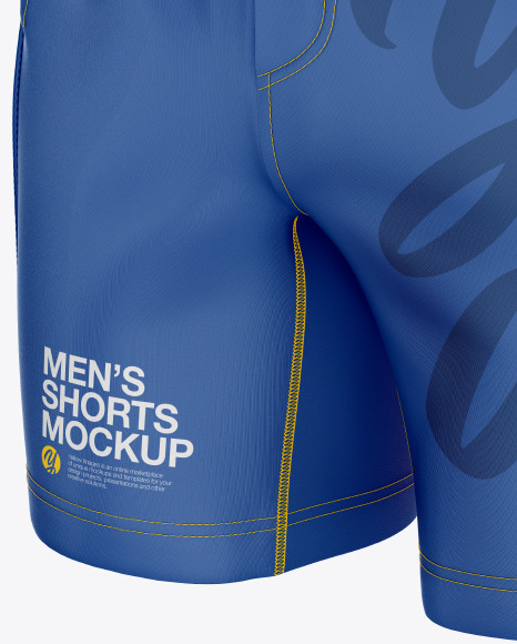 Download Men's Shorts Mockup in Apparel Mockups on Yellow Images ...