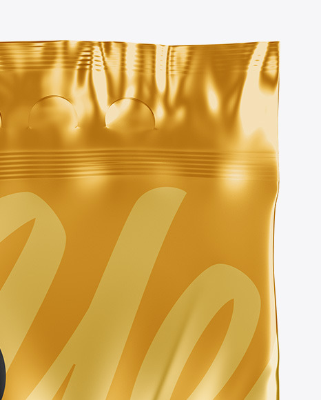 Download Matte Metallic Food Bag Mockup Front View In Bag Sack Mockups On Yellow Images Object Mockups Yellowimages Mockups