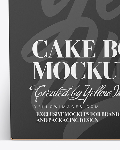 Download Cake Paper Box Mockup In Box Mockups On Yellow Images Object Mockups PSD Mockup Templates