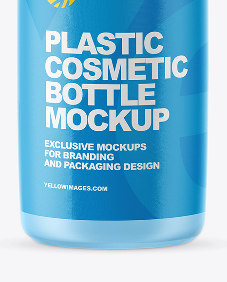 Matte Plastic Cosmetic Bottle Mockup In Bottle Mockups On Yellow Images Object Mockups