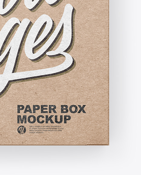 Kraft Paper Box Mockup   Top View PSD #3