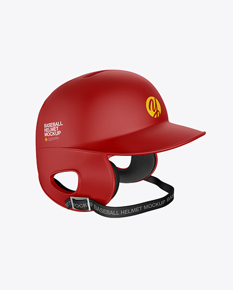 Matte Baseball Helmet Mockup PSD #2