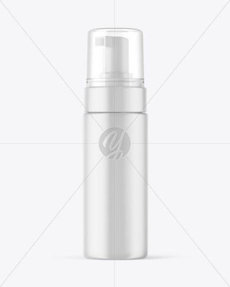 Download Matte Cosmetic Bottle with Pump Mockup in Bottle Mockups on Yellow Images Object Mockups