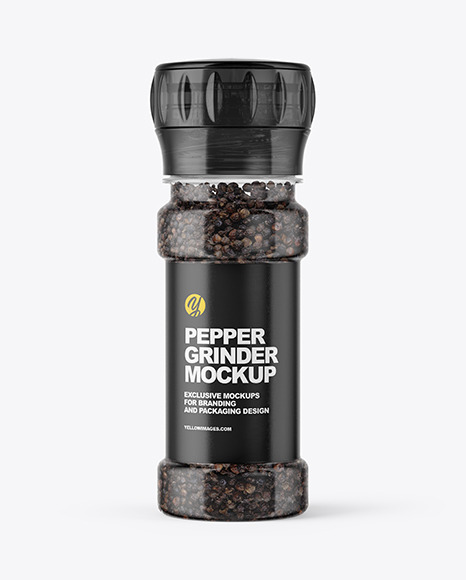 Download Pepper Grinder Mockup In Jar Mockups On Yellow Images Object Mockups PSD Mockup Templates