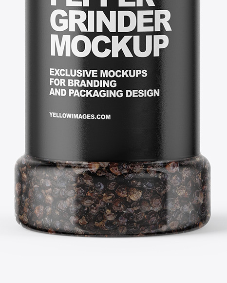 Download Pepper Grinder Mockup In Jar Mockups On Yellow Images Object Mockups Yellowimages Mockups