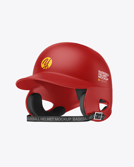 Matte Baseball Helmet Mockup In Apparel Mockups On Yellow Images Object Mockups