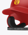 Matte Baseball Helmet Mockup