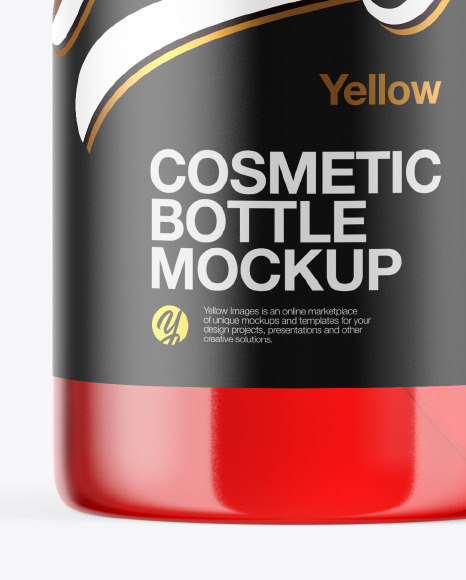 Cosmetic Bottle with Pump Mockup PSD #6