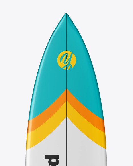 Download Surfboard Mockup - Front View in Packaging Mockups on Yellow Images Object Mockups