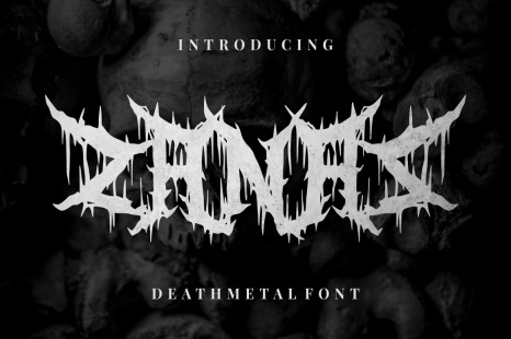 Zanaz - Deathmetal Font