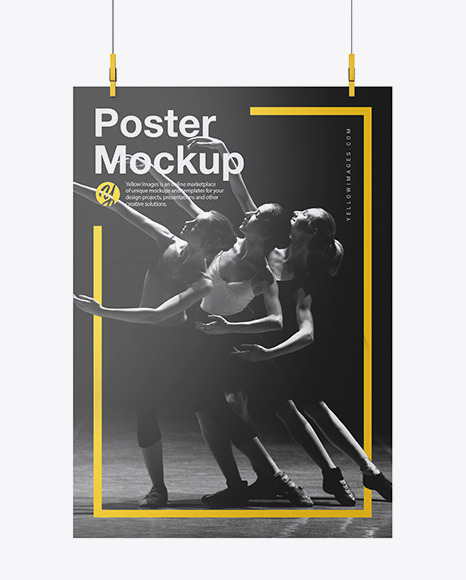 Glossy A2 Poster Mockup PSD #4