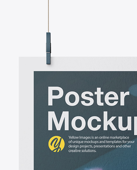 Download Textured A2 Poster Mockup In Stationery Mockups On Yellow Images Object Mockups PSD Mockup Templates