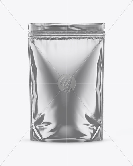 Download Metallic Stand Up Pouch Mockup In Pouch Mockups On Yellow Images Object Mockups