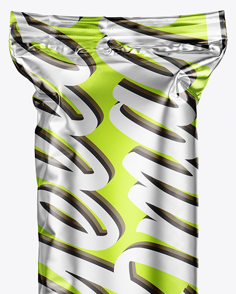 Metallic Snack Package Mockup PSD #2