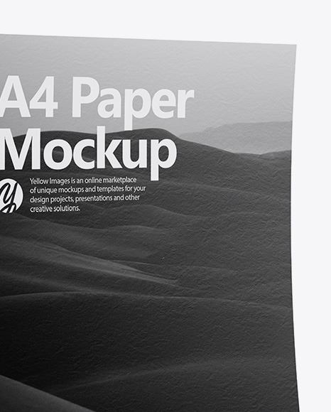 A4 Textured Paper Mockup PSD #1