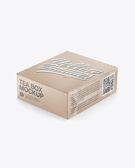 Download Tea Kraft Box Mockup In Box Mockups On Yellow Images Object Mockups