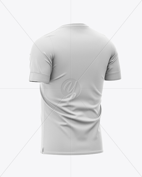 Men S Soccer Jersey Mockup Back Half Side View Football Jersey Soccer T Shirt In Apparel Mockups On Yellow Images Object Mockups