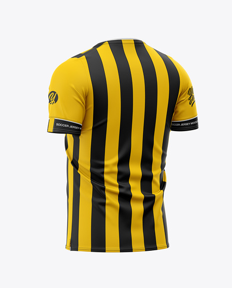 Download Men S Soccer Jersey Mockup Back Half Side View Football Jersey Soccer T Shirt In Apparel Mockups On Yellow Images Object Mockups