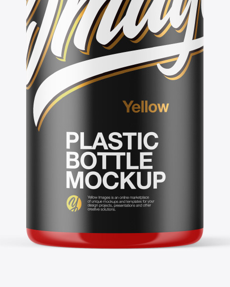Glossy Plastic Bottle Mockup PSD #1