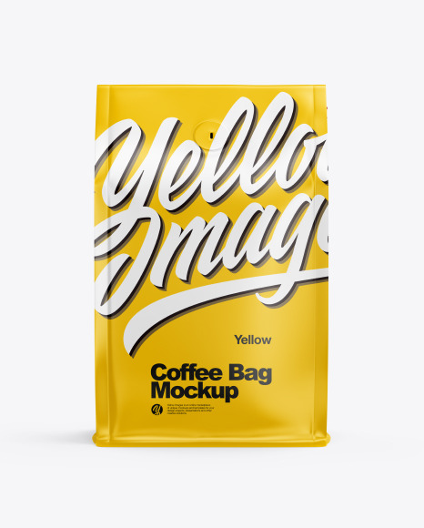 Download Matte Coffee Bag Mockup In Bag Sack Mockups On Yellow Images Object Mockups