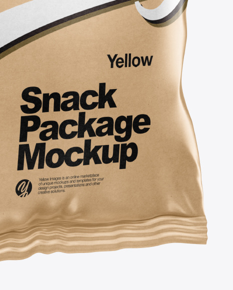 Kraft Paper Snack Package Mockup PSD #1