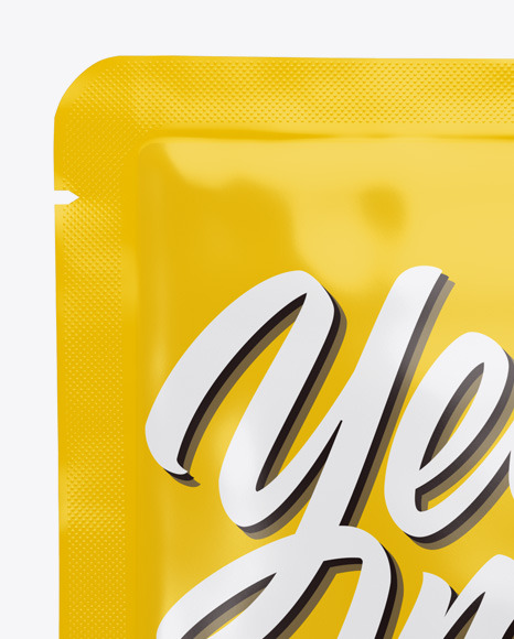 Download Glossy Sachet Mockup in Sachet Mockups on Yellow Images Object Mockups