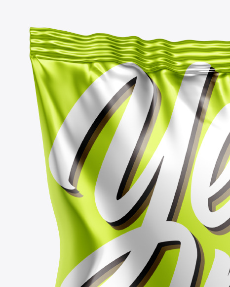 Metallic Snack Package Mockup PSD #2