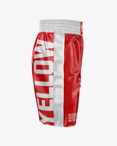 Boxing Shorts Mockup Side View In Apparel Mockups On Yellow Images Object Mockups